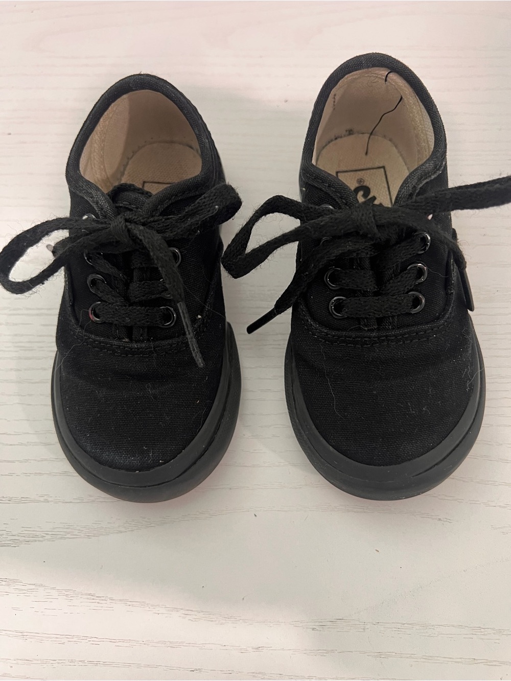 Vans Kids Black Canvas Lace-Up Shoes